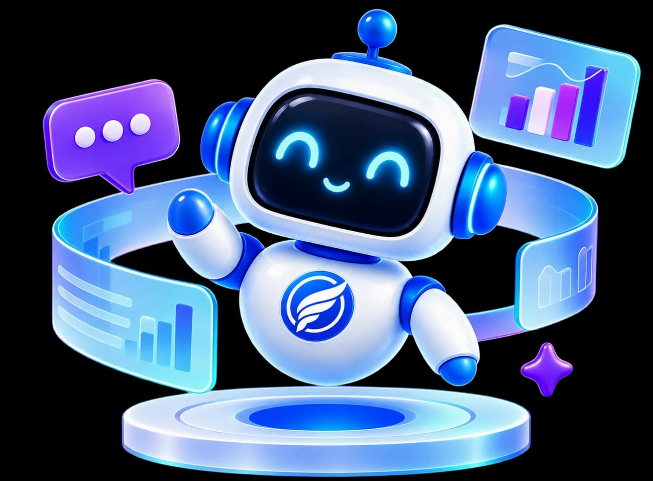 Friendly Fogsly AI robot assistant
